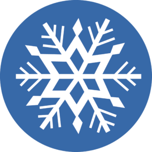 blue and white snowflake icon