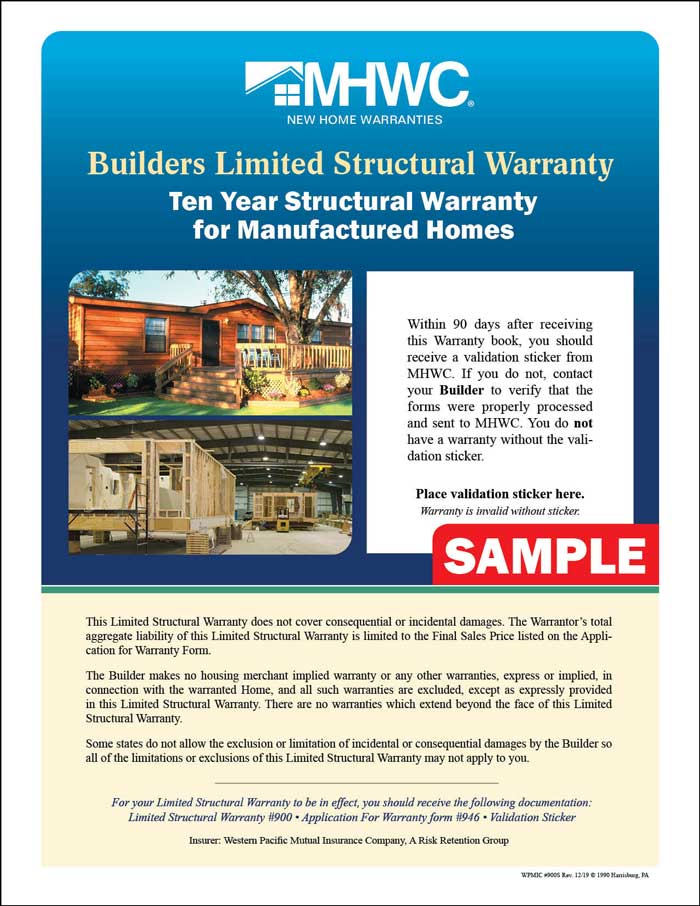 Structural Only Builder’s HUD-Code Warranty
